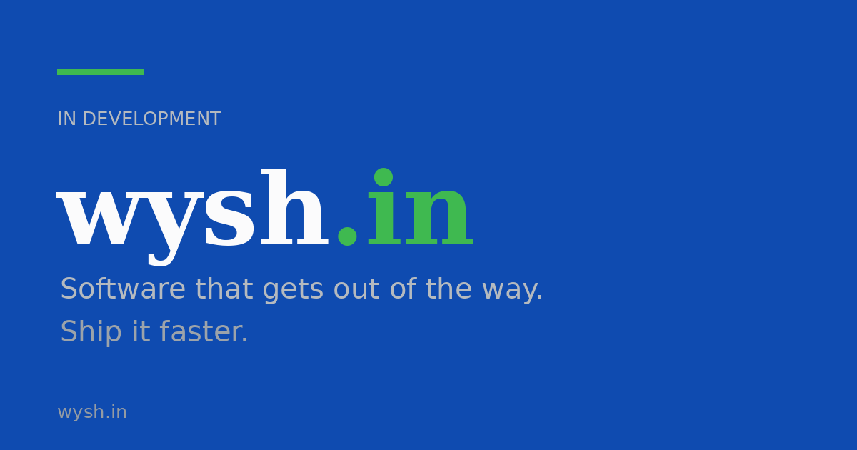 Link preview image for wysh.in